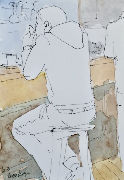 illustration of a Parisian cafe