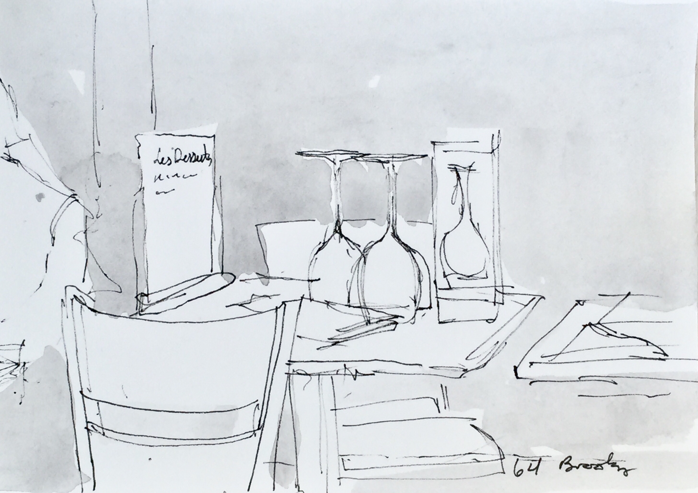 illustration of a Parisian cafe