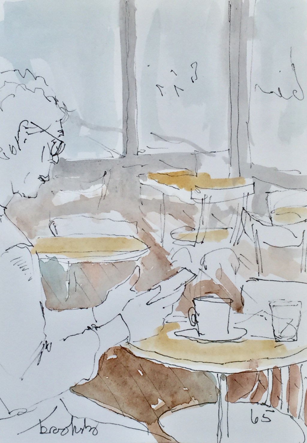 illustration of a Parisian cafe
