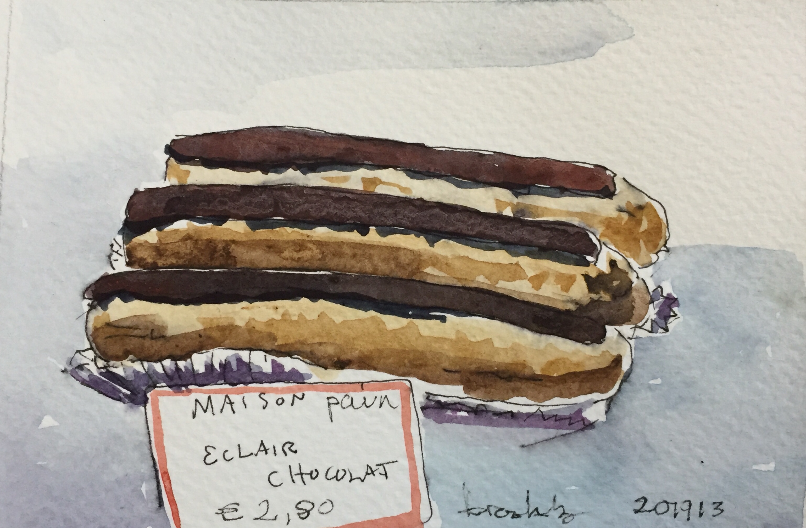 collectable illustration postcard from Paris