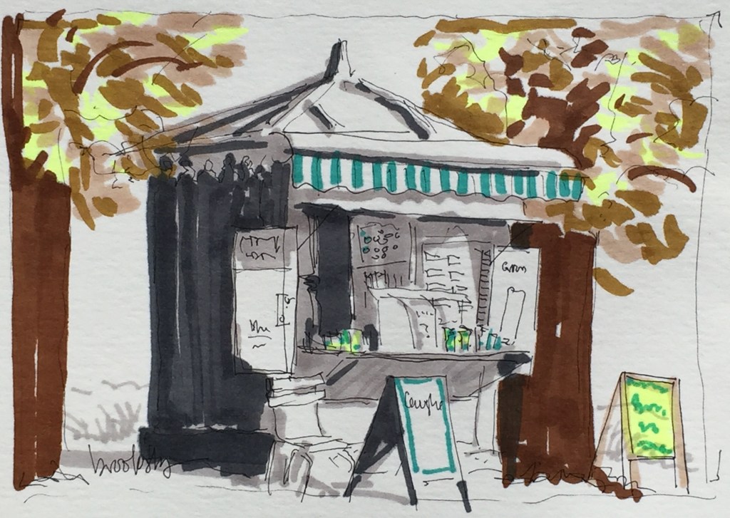 original illustration of Jardins du Luxembourg, Paris