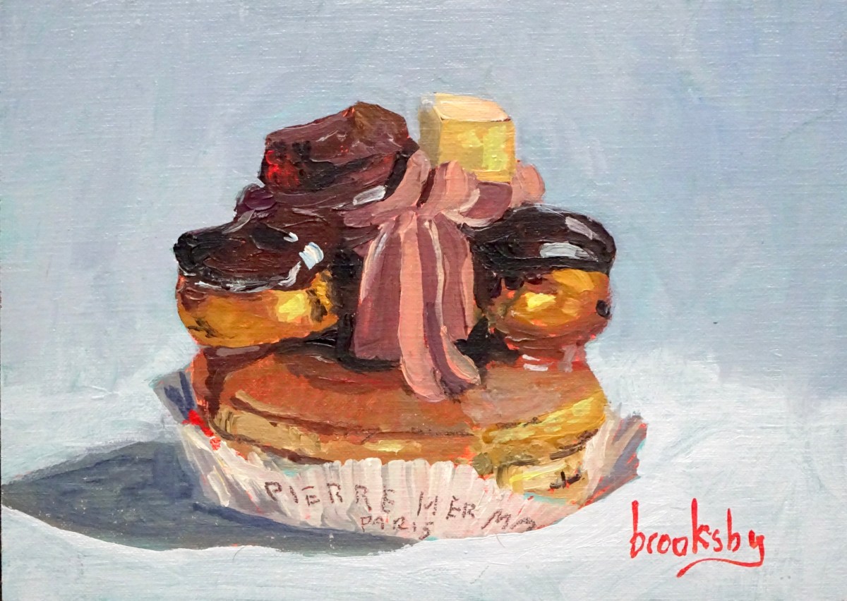 A Painting of French Pastry Saint Honore – Angie Brooksby-Arcangioli