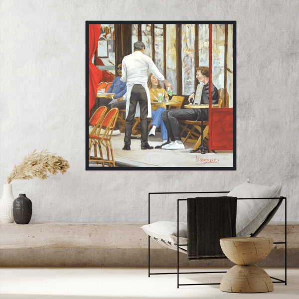 Contemporary realist Oil painting of Paris night scene by Angie Brooksby