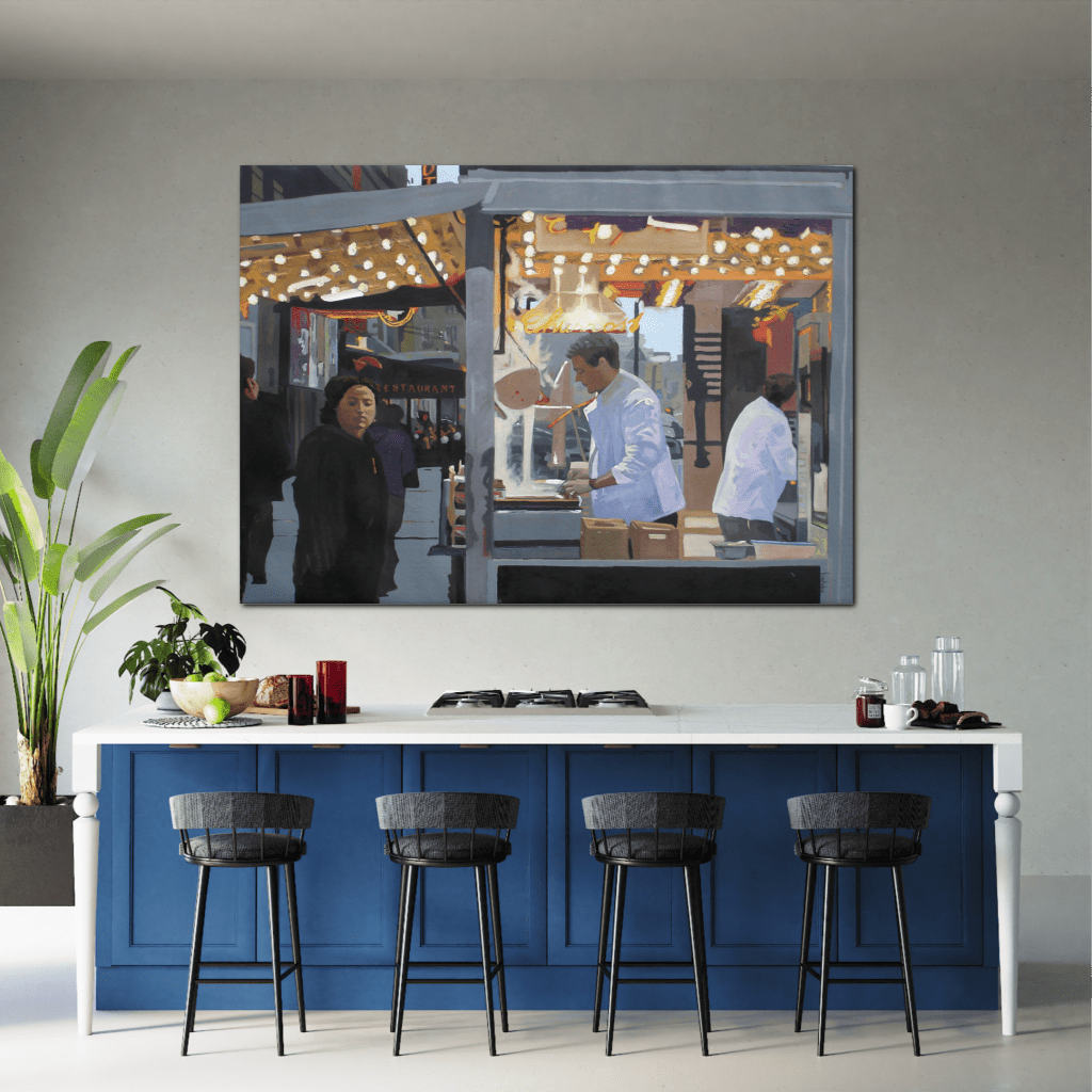 Oil painting of Contemporary Paris by Angie Brooksby Arcangioli