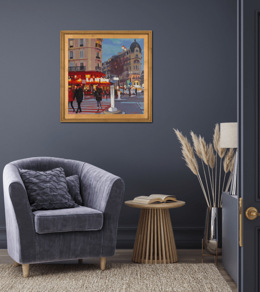 Oil painting of Contemporary Paris by Angie Brooksby Arcangioli