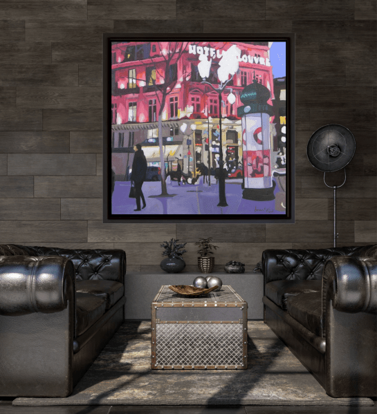 Oil painting of Contemporary Paris by Angie Brooksby Arcangioli