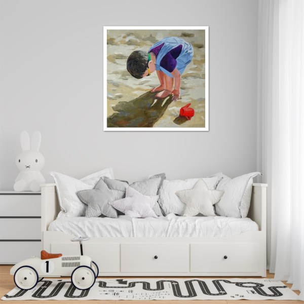 Contemporary realist Oil painting of child by Angie Brooksby