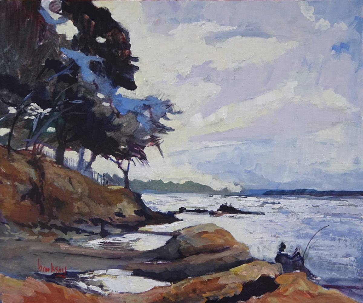 oil painting of the seaside by Angie Brooksby
